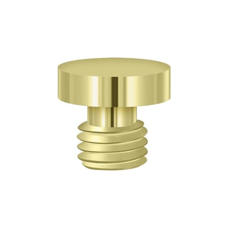 Deltana Button Tip; Bright Brass Finish DSBU3